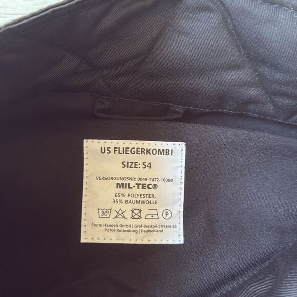 Mil-Tec US Flight Coverall w/ Patches Mens Aircrew Flightsuit Airforce Black Nwt - Picture 4 of 5